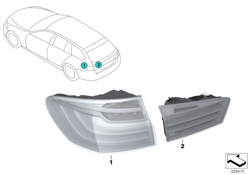 BMW Přestavba koncová světla Facelift