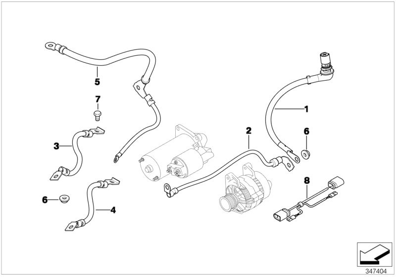 BMW Kabel akumulátoru/kabel Spouštěč