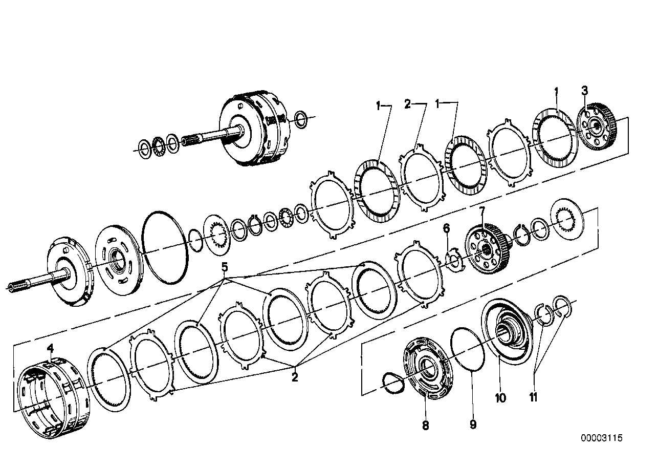 BMW ZF 3HP12 hnací spojka A/B