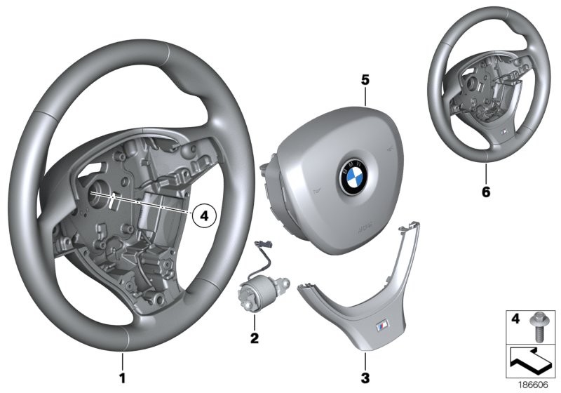 BMW Sportovní volant airbag multifunkční