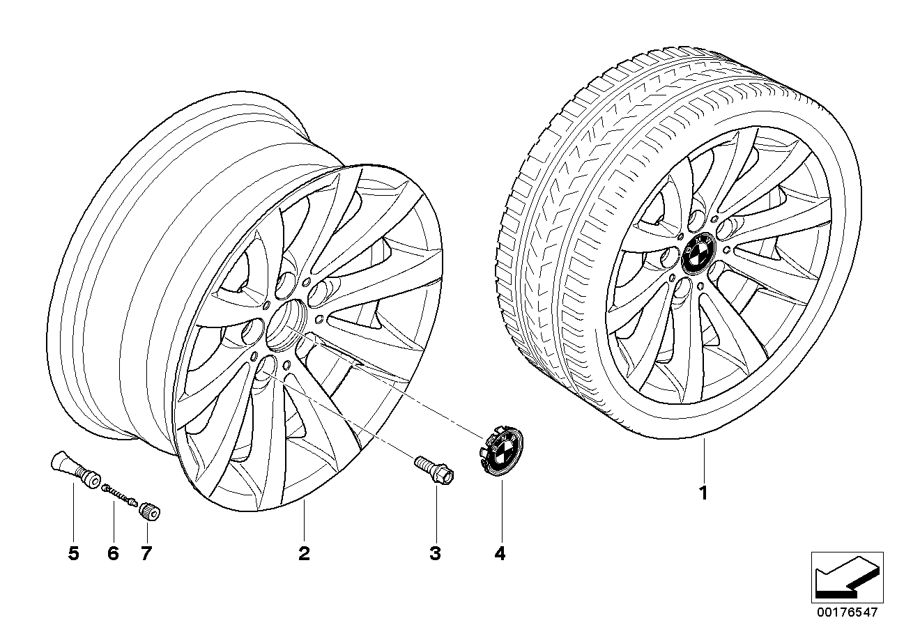 BMW BMW LA wheel V-spoke 285