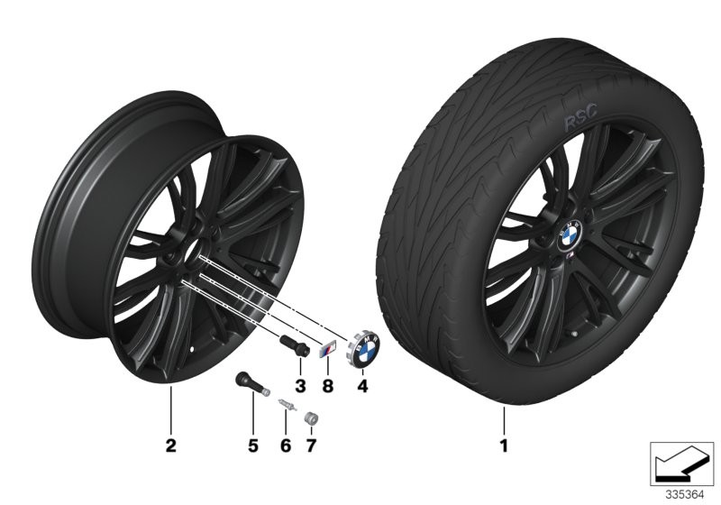 BMW BMW kolo leh.sl. M dvoj.paprs. 624-20''