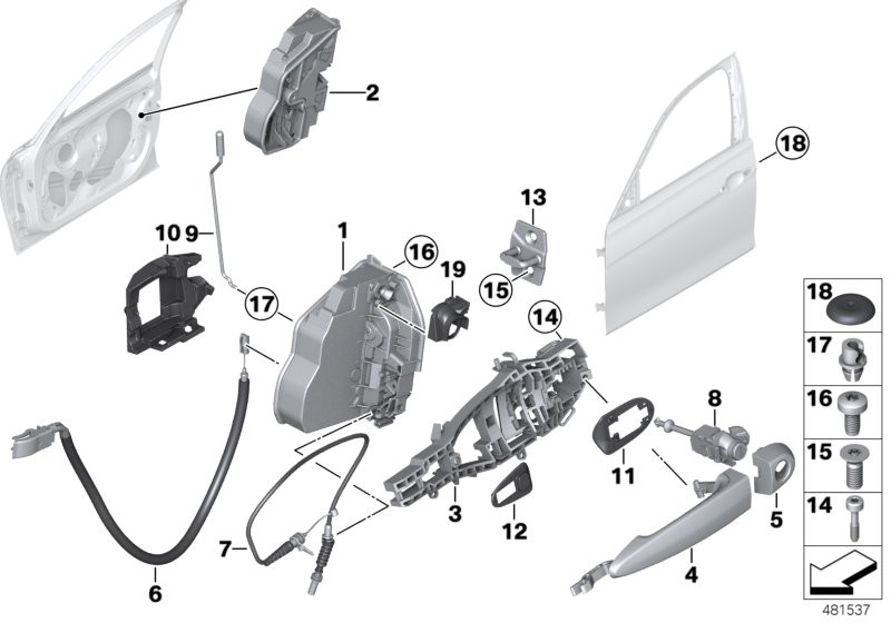 BMW Systém zamykání dveře přední