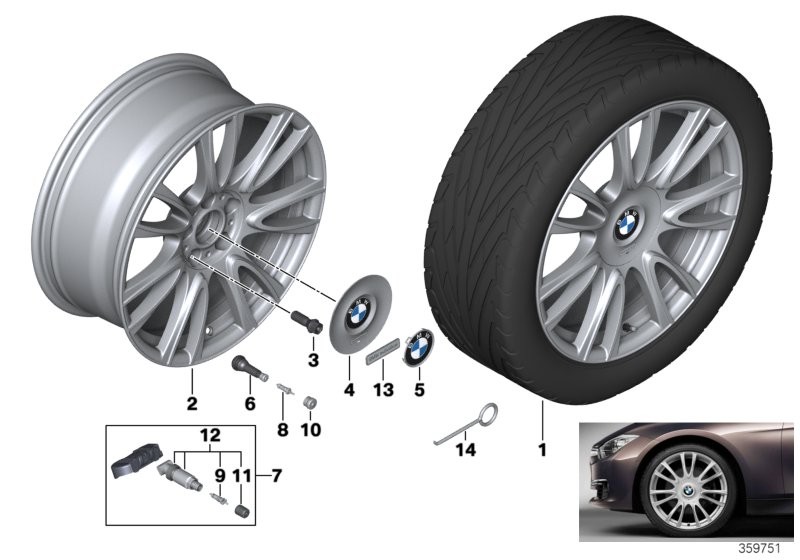 BMW BMW LM Rad Individual V-Speiche 439 -19