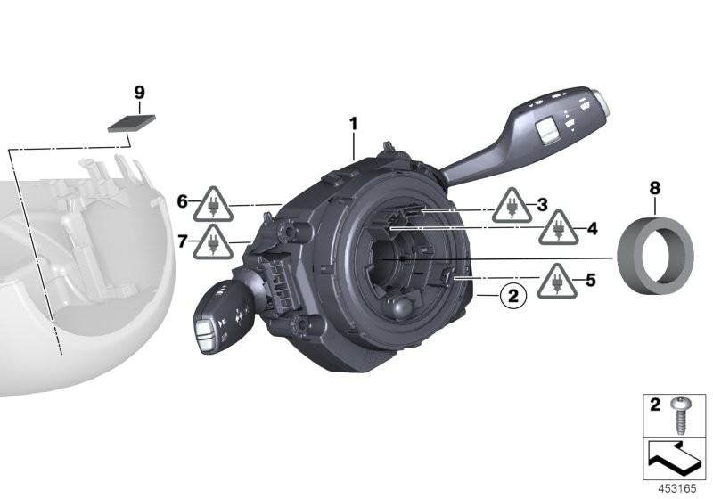 BMW Schaltzentrum Lenksäule