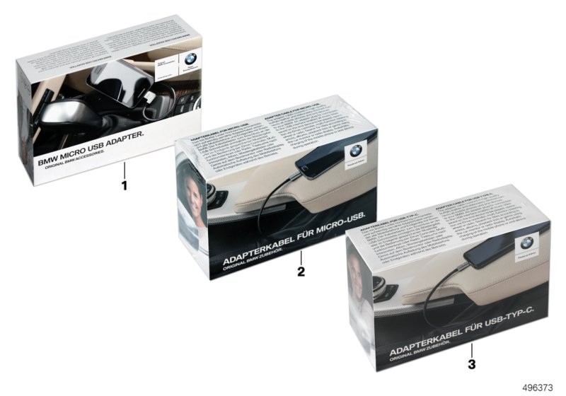BMW Καλώδ.προσαρμογ.Micro-USB ή USB τύπου C