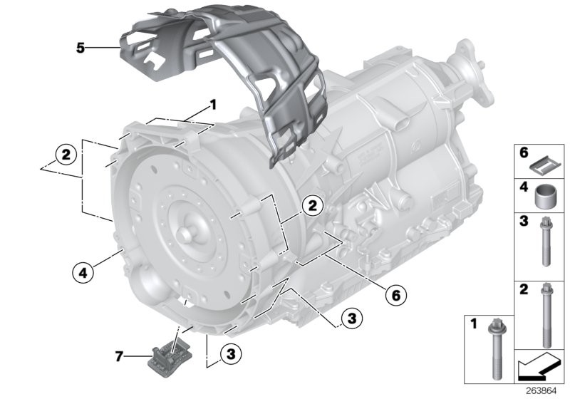 BMW Transmission mounting parts