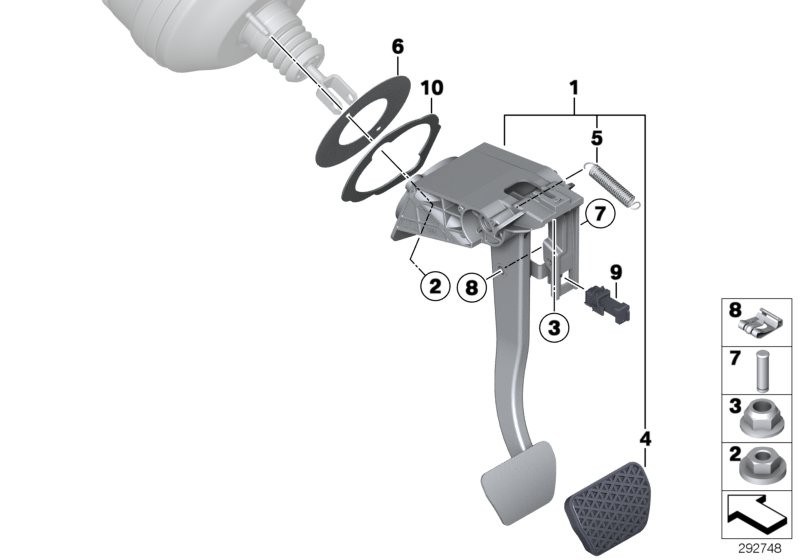 BMW Pedal assembly, automatic transmission