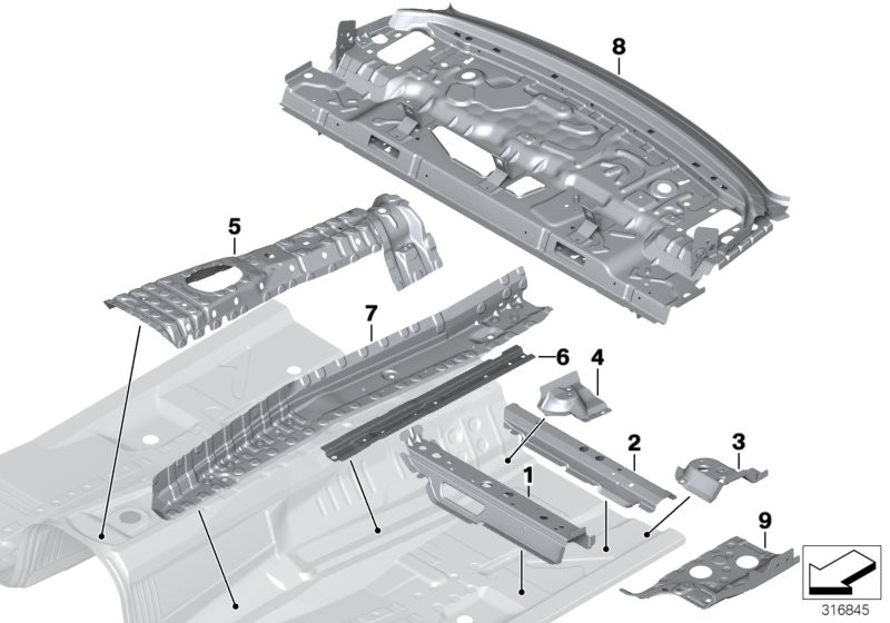 BMW Partition trunk/Floor parts