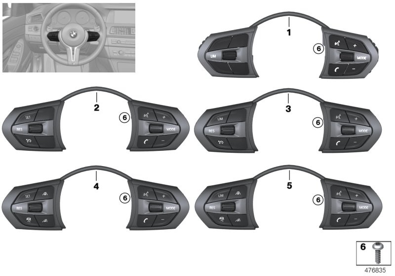 BMW Switch,strng.wheel,multifunct. M-Sport