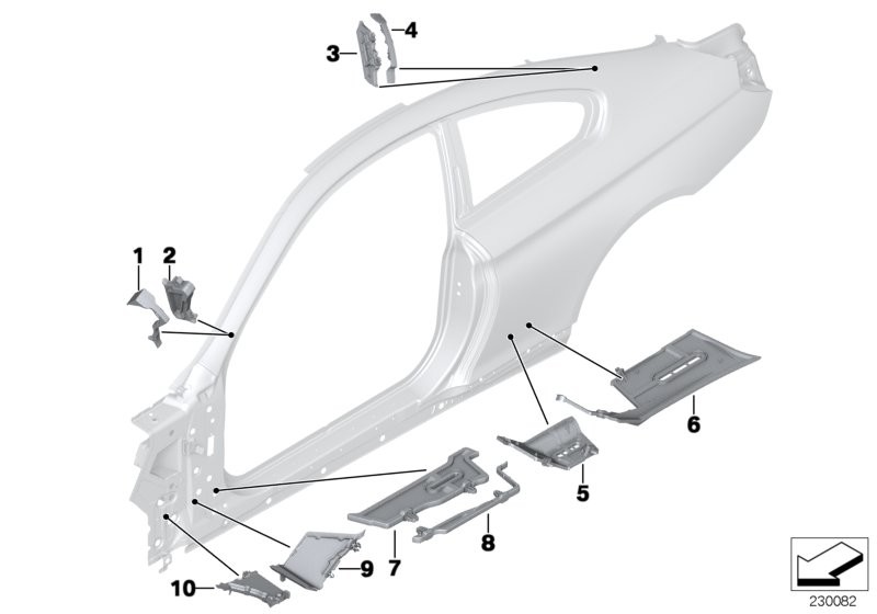 BMW Apantallado p cavidad, marco lateral