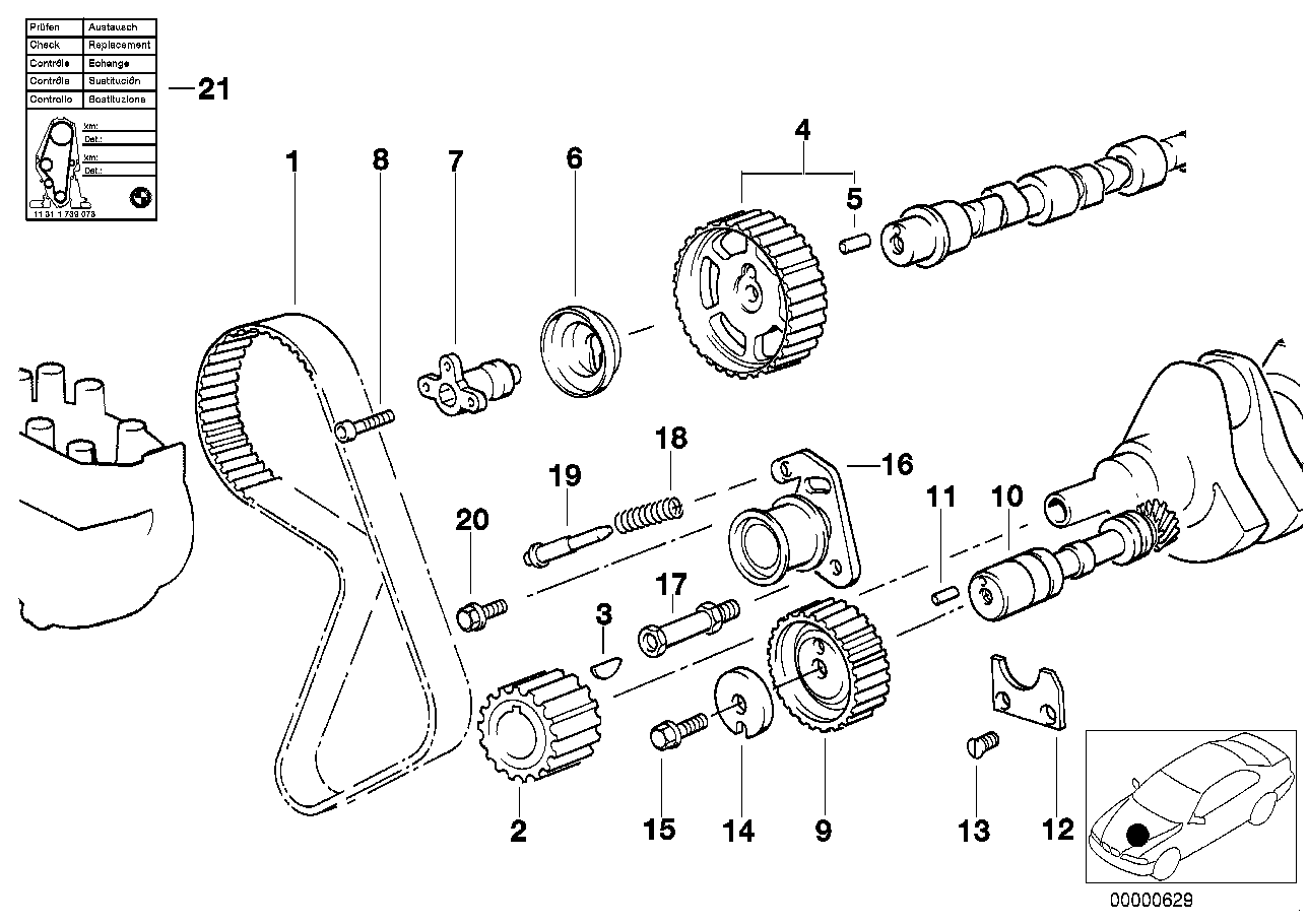 Timing and valve train-tooth belt