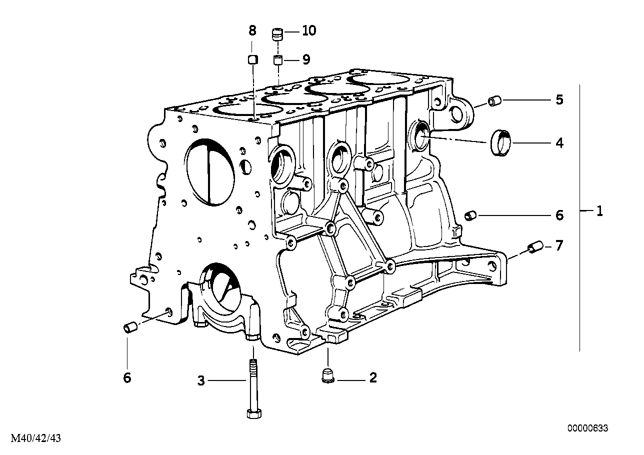 Блок-картер двигателя