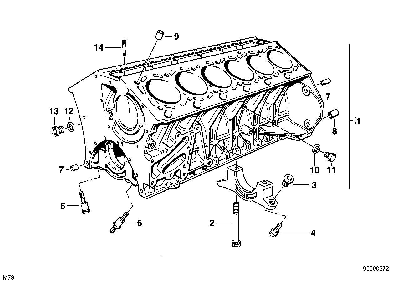 Блок-картер двигателя