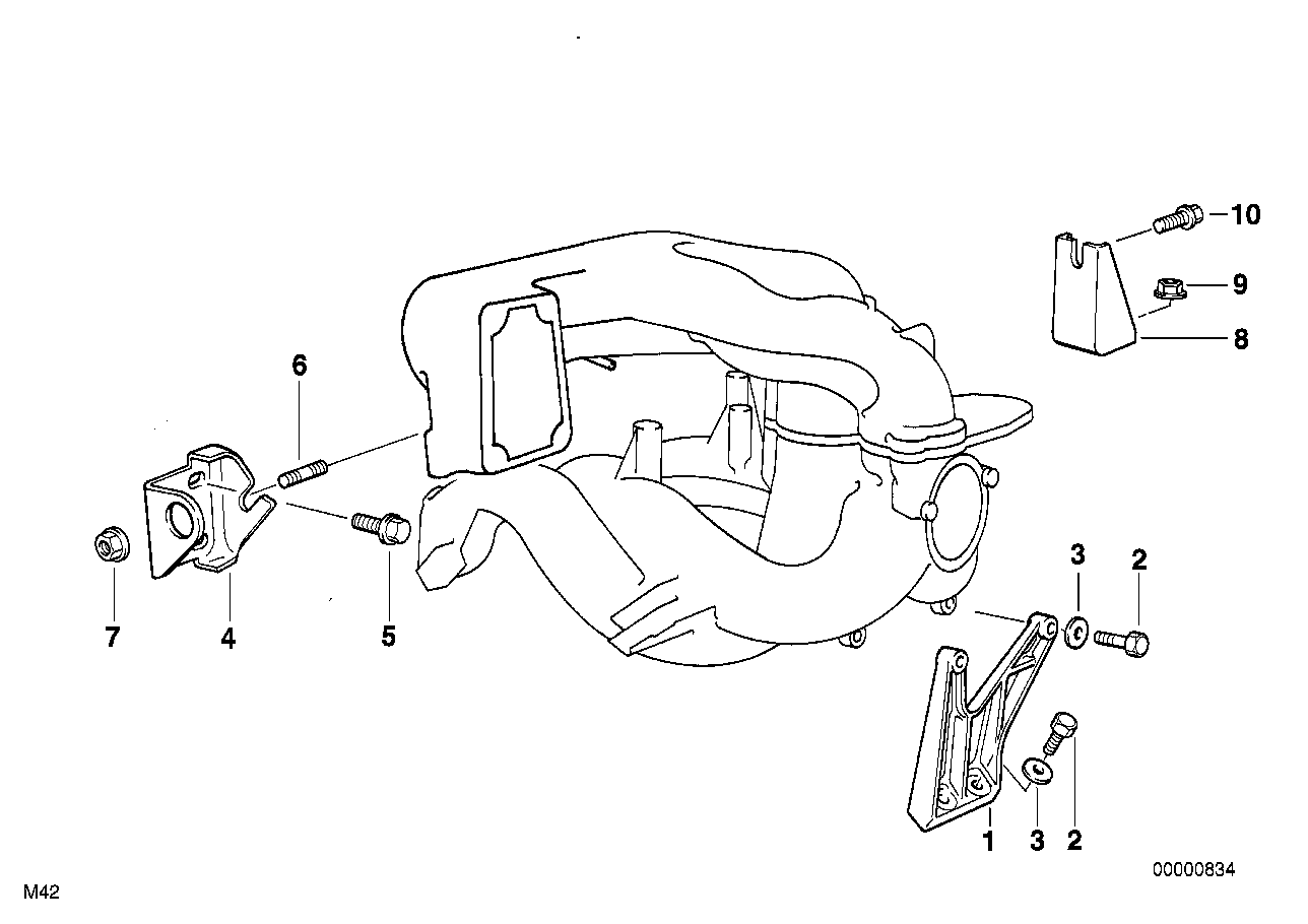 Mounting parts f intake manifold system