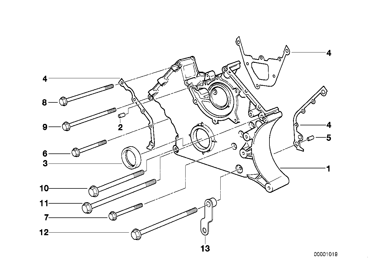 Lower timing case