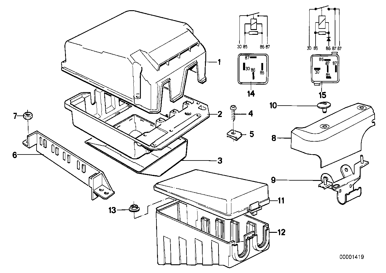 Relé motor/caixa p/ unidade comando
