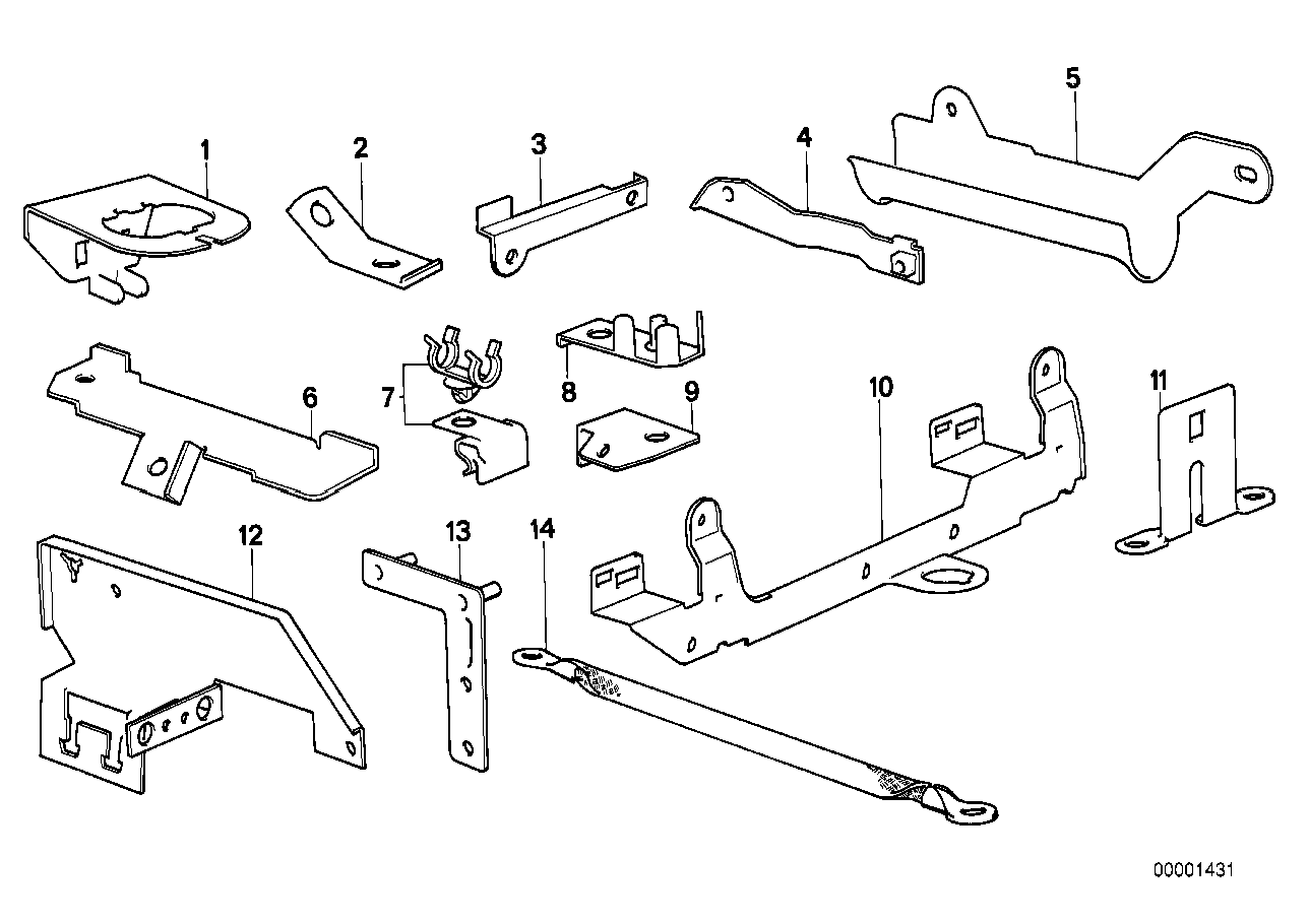 Cable harness fixings
