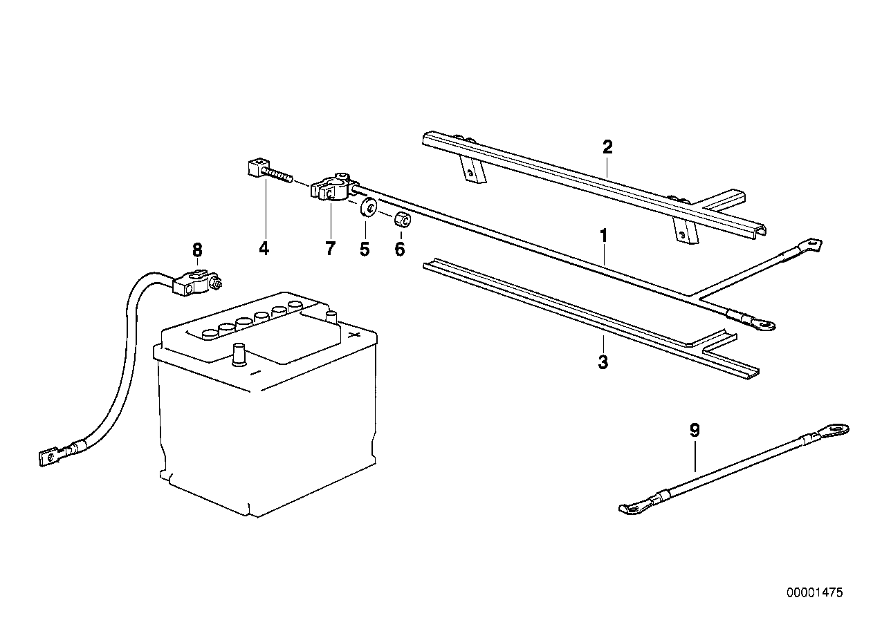 Câble de batterie (batterie avant)