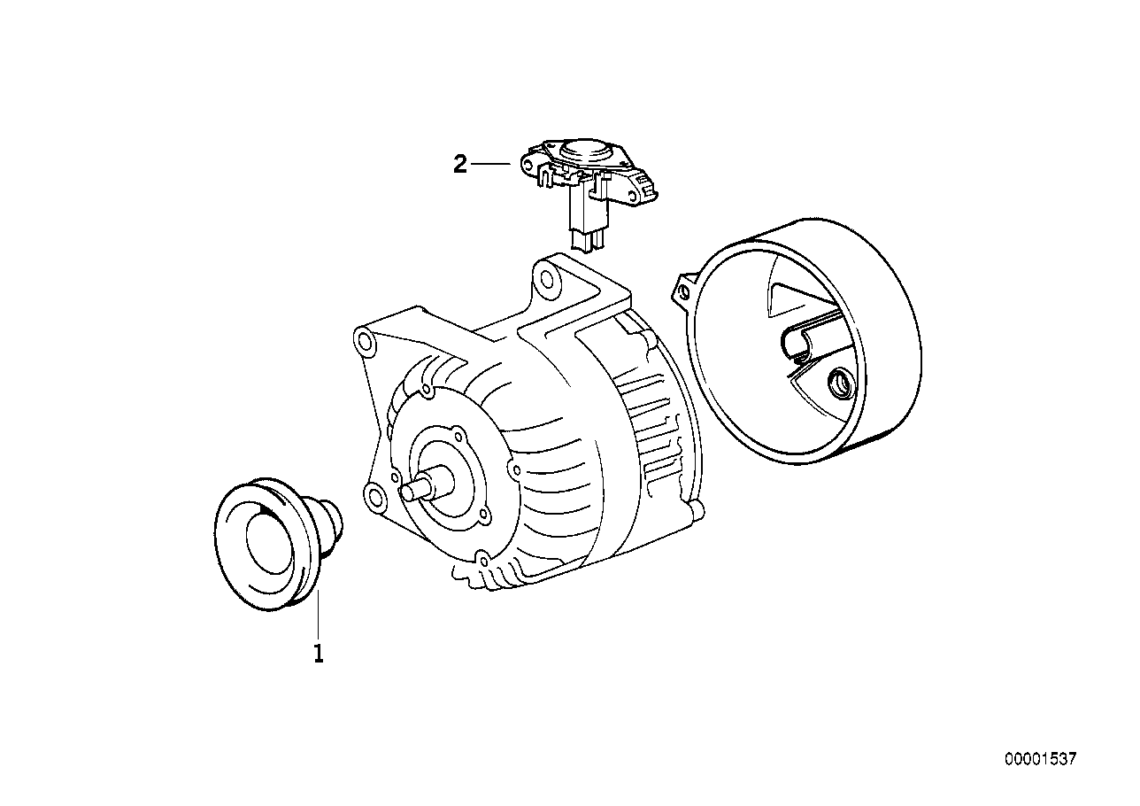 Alternator, individual parts 70A