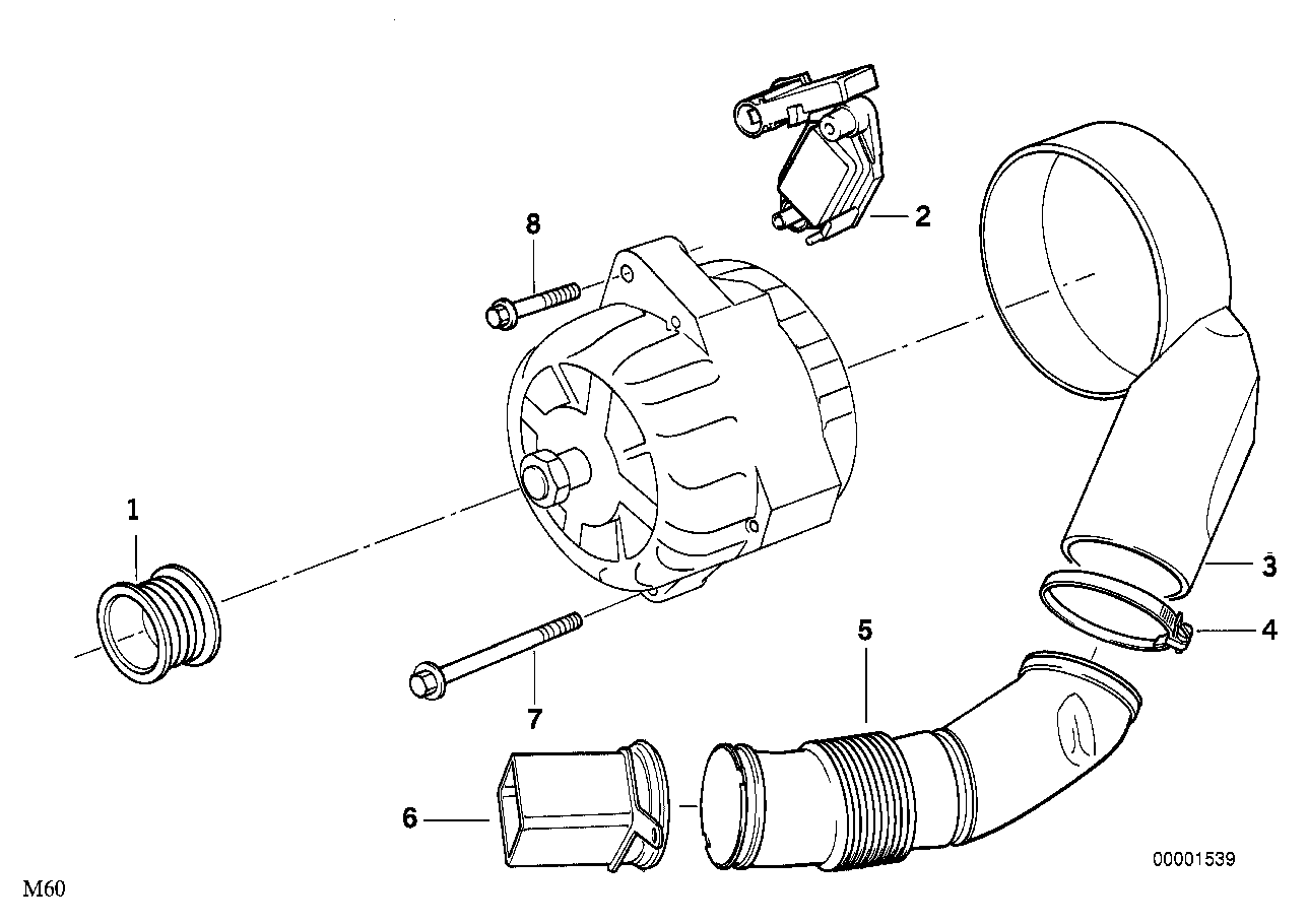 Alternator, individual parts 100A