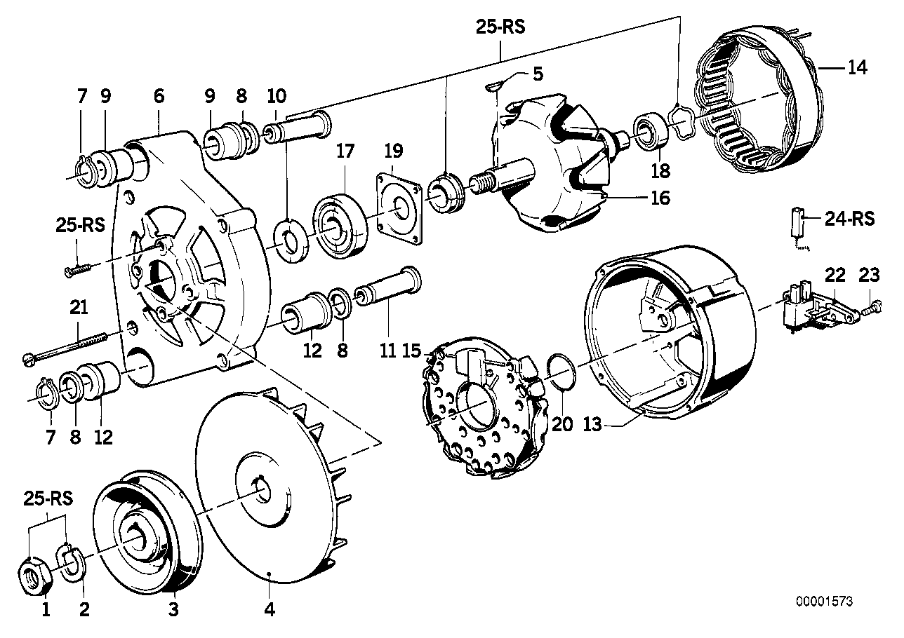 Alternator parts 65a