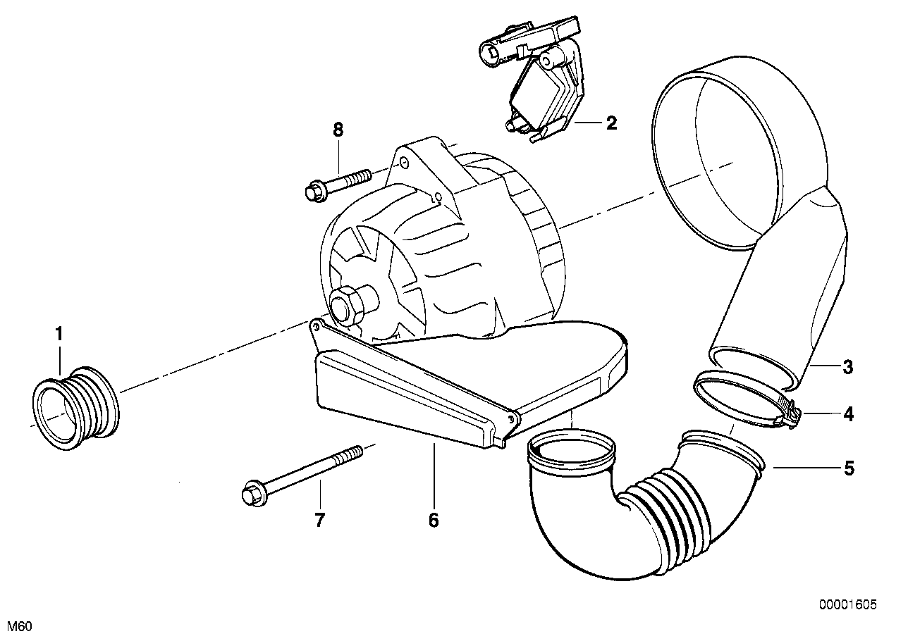 Alternator, individual parts 100A