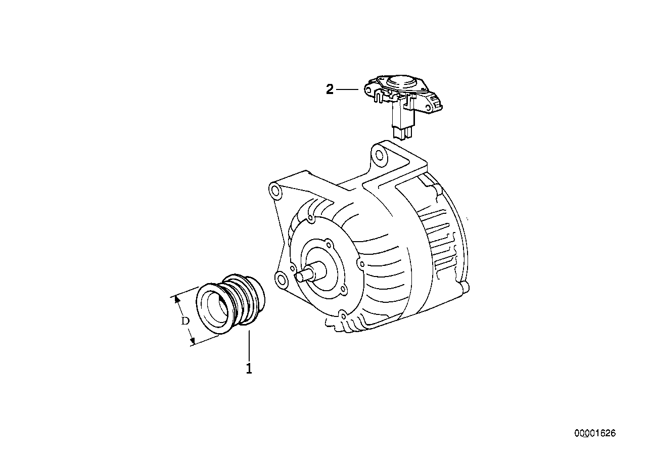 Generator Einzelteile 70A Bosch