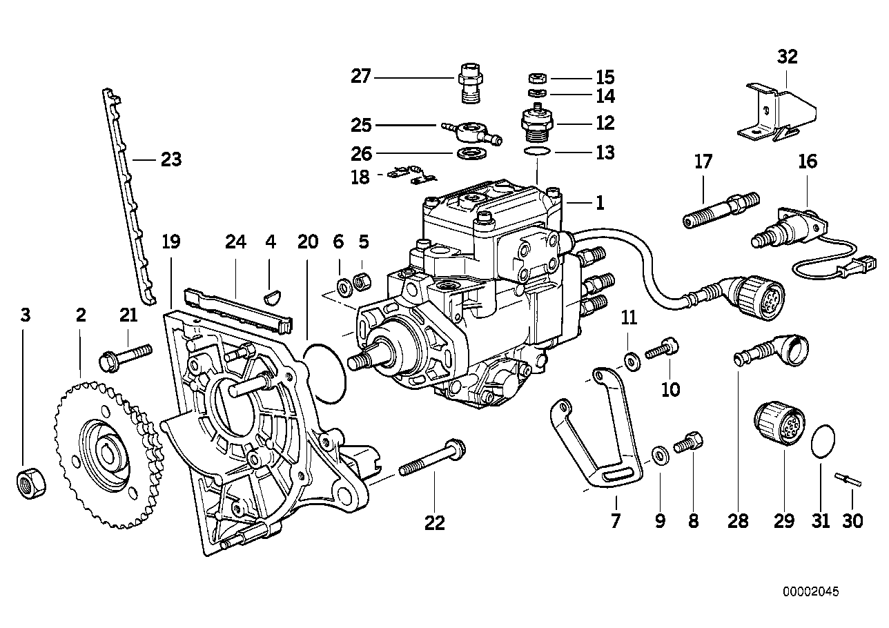 Injection pump/bearing support Diesel
