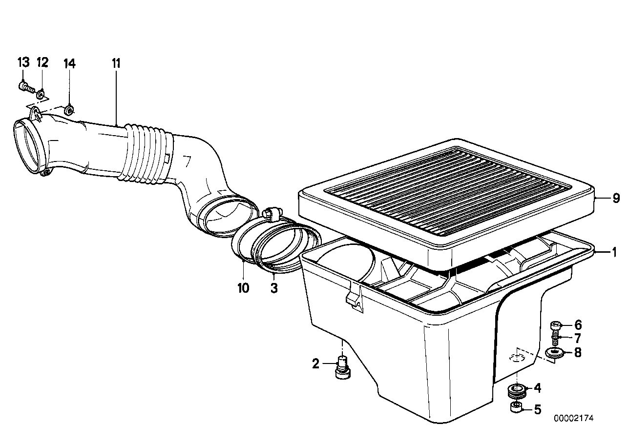 Caja inferior del filtro de aire