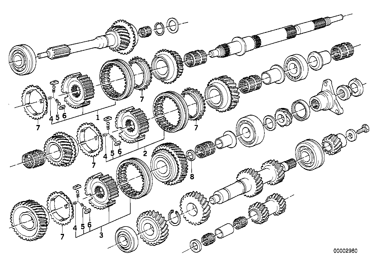 Getrag 265/5 jeu roue,pieces detach