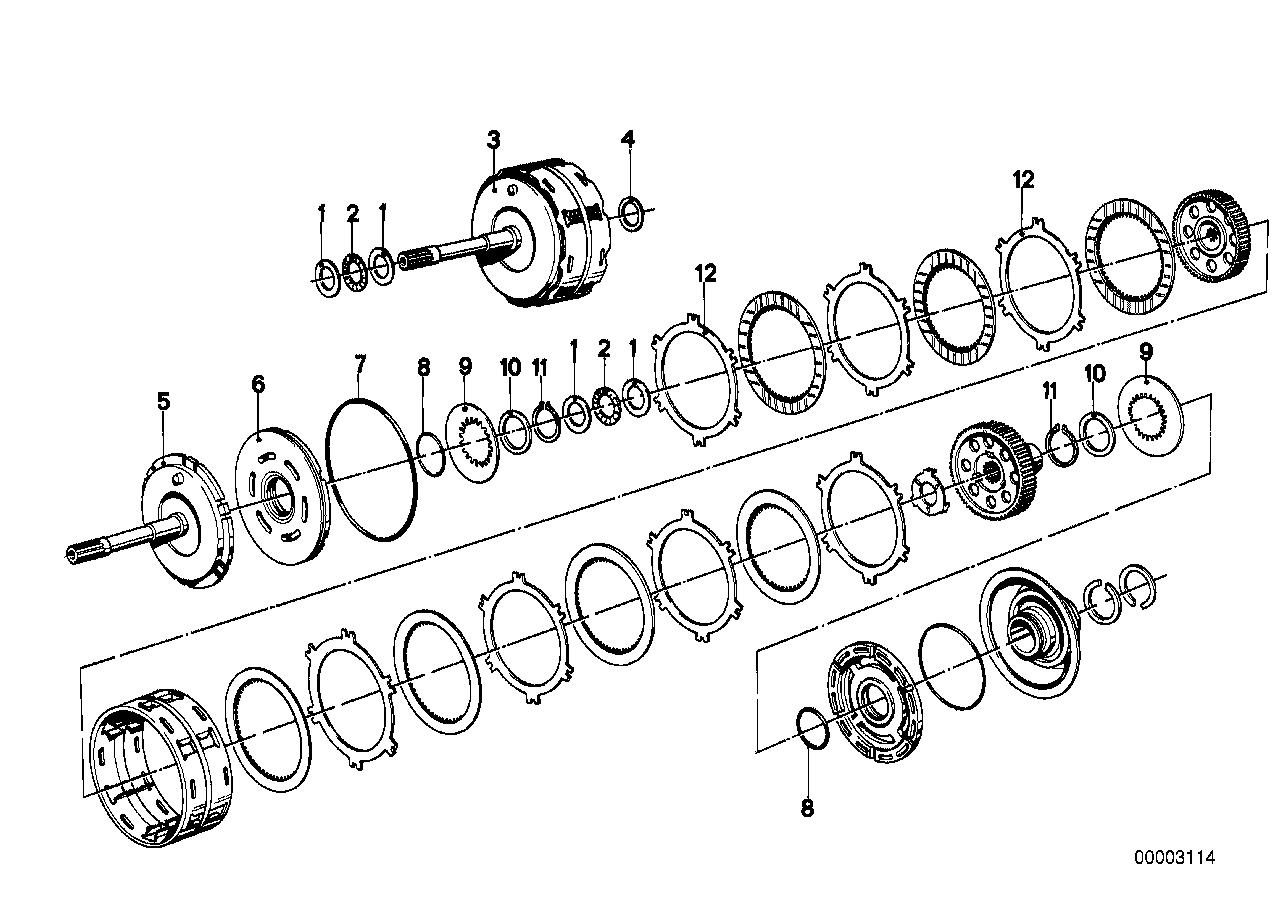 ZF 3hp12 drijfkoppeling A/B