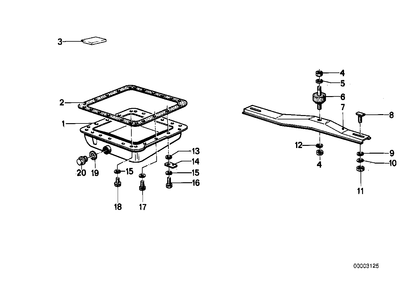ZF 3hp20 suspension/oil pan