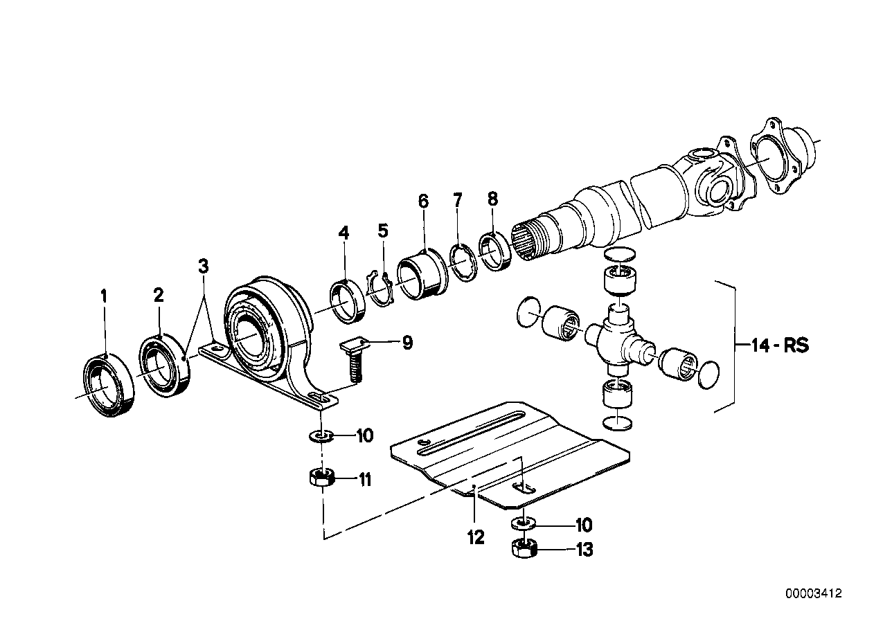 Articulation palier de transmission