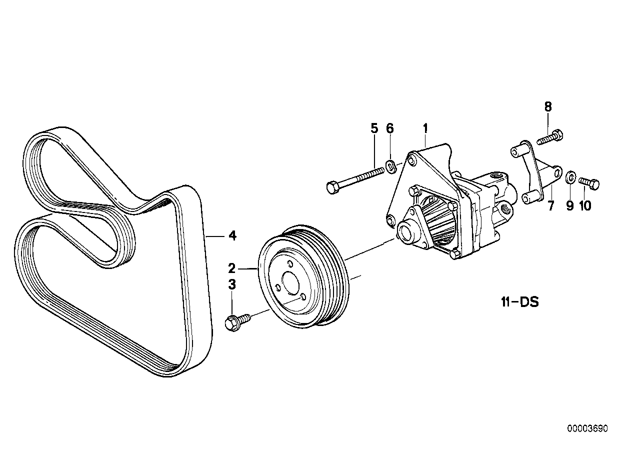 Hydro steering-vane pump/mounting