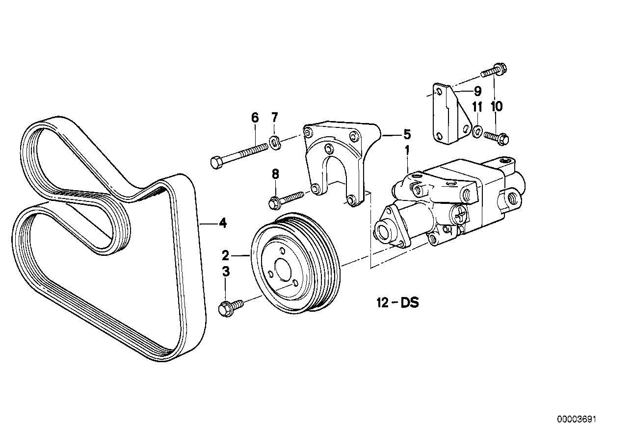 Servostyrning-tandem ving pump