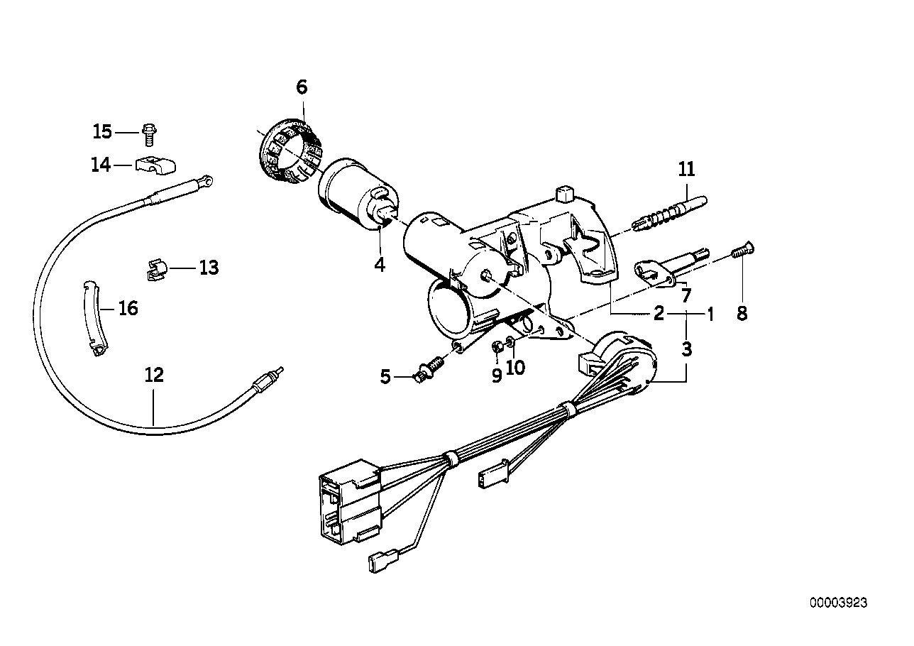 Κλειδαριά τιμονιού/διακόπτης κινητήρα