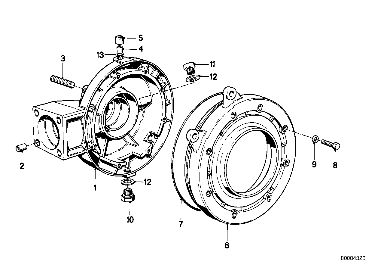 Differential-housing/housing cover
