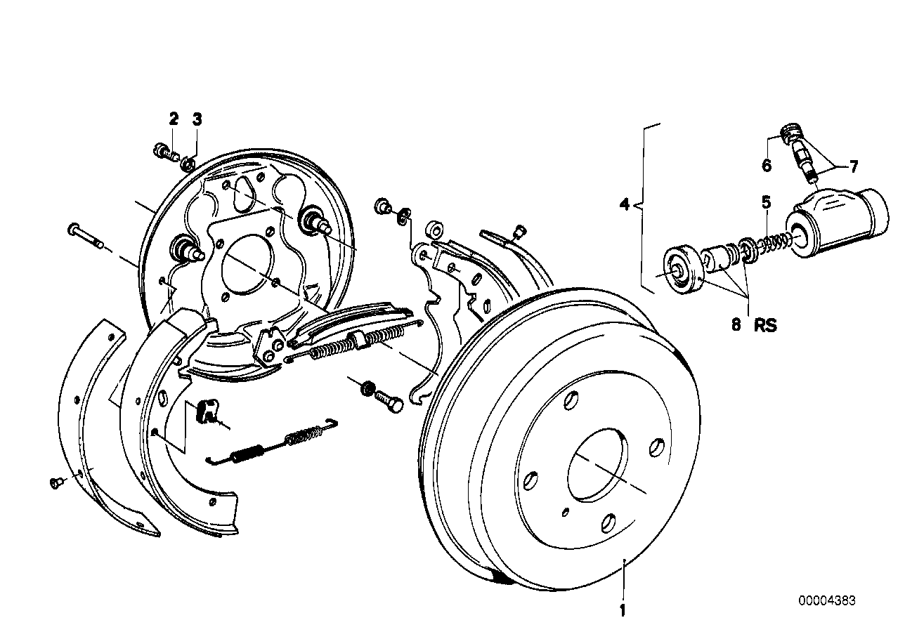 Trumbroms-bromstrumma/hjulbromscylinder