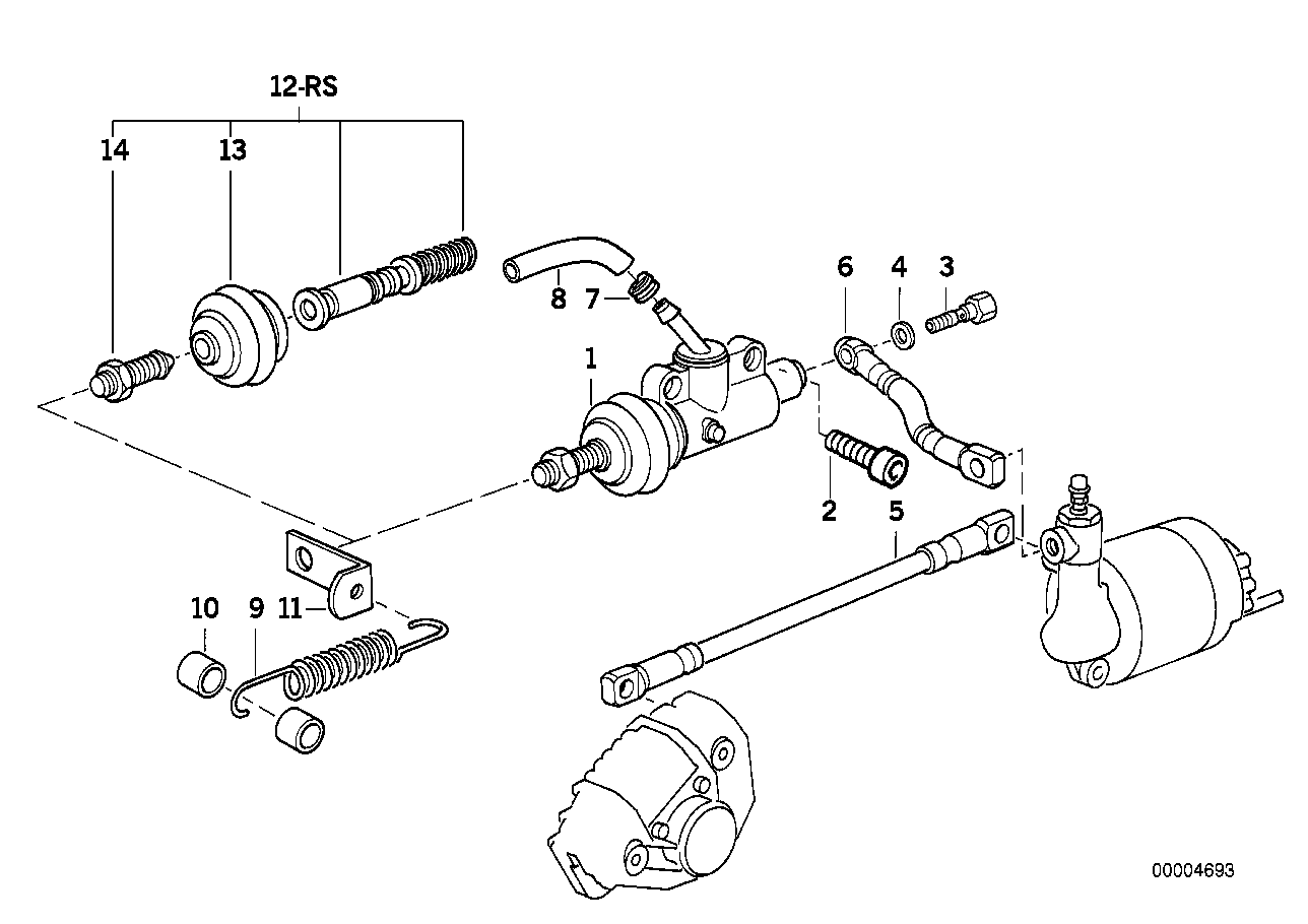 Cilindro principal del freno/ABS trasero