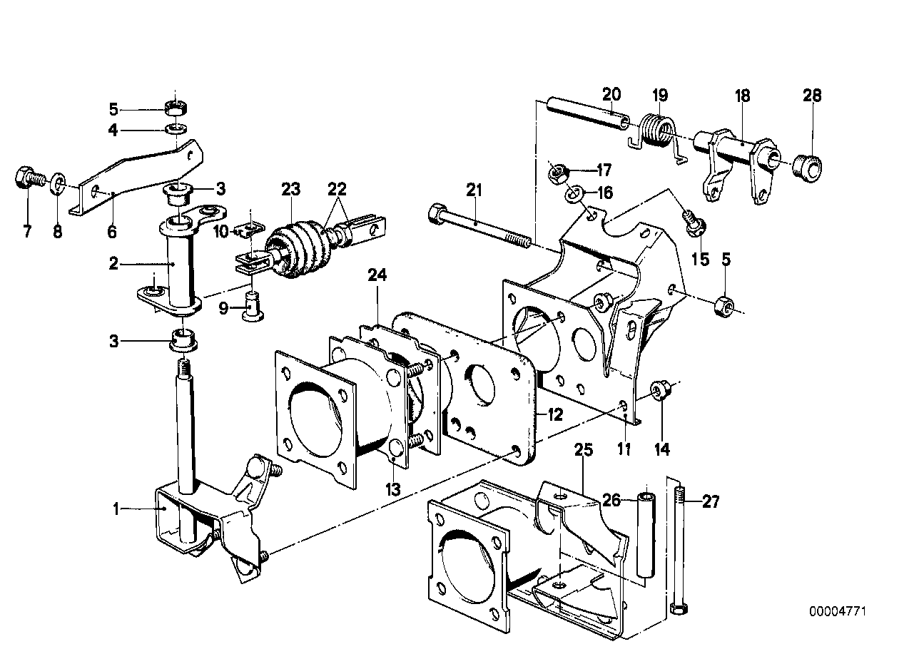 System.pour pedales/tringlerie de renvoi