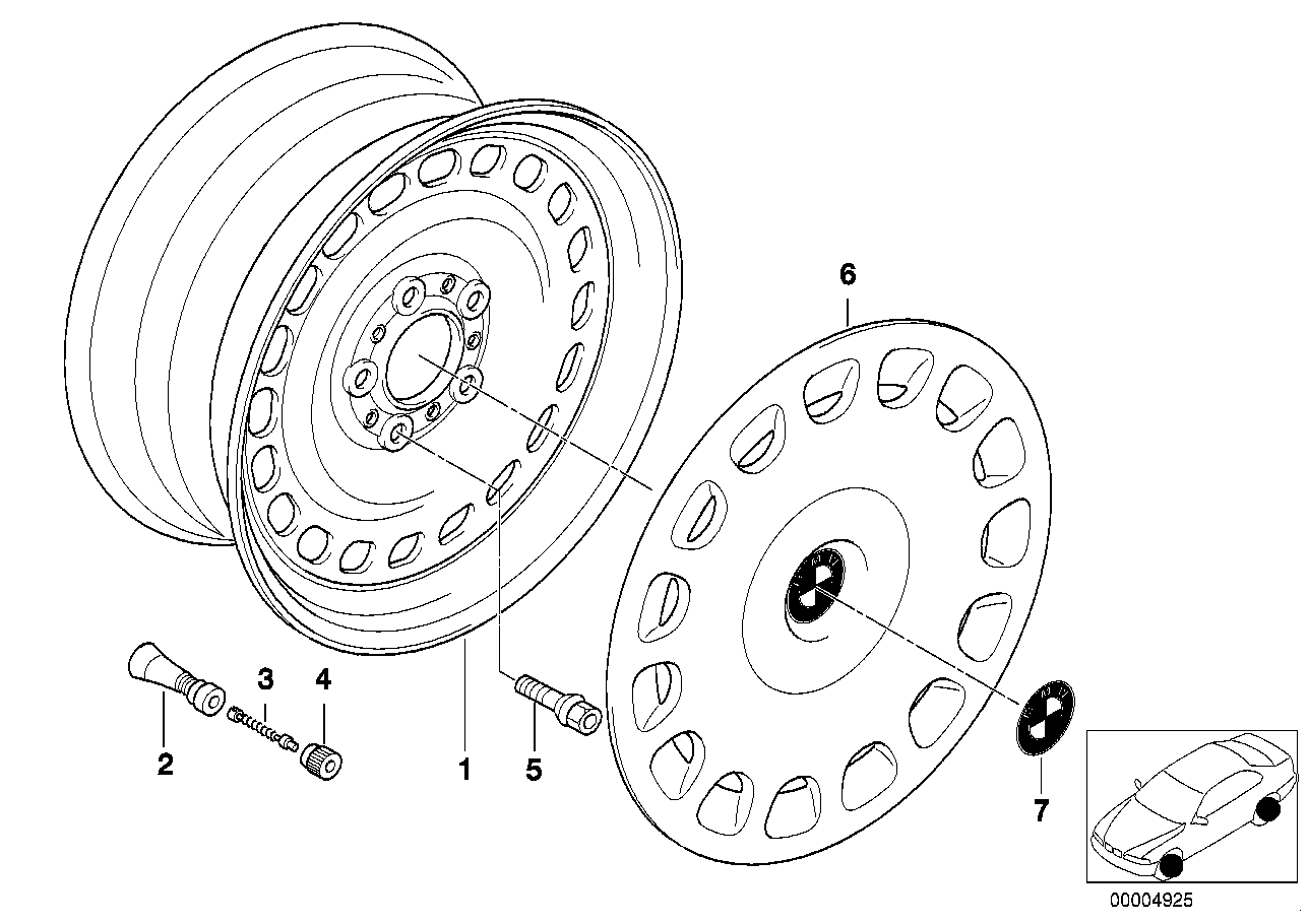 Колесный диск легкосплавный, дизайн 12
