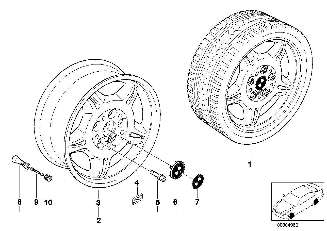 M Doppelspeiche, poliert (Styl.24)