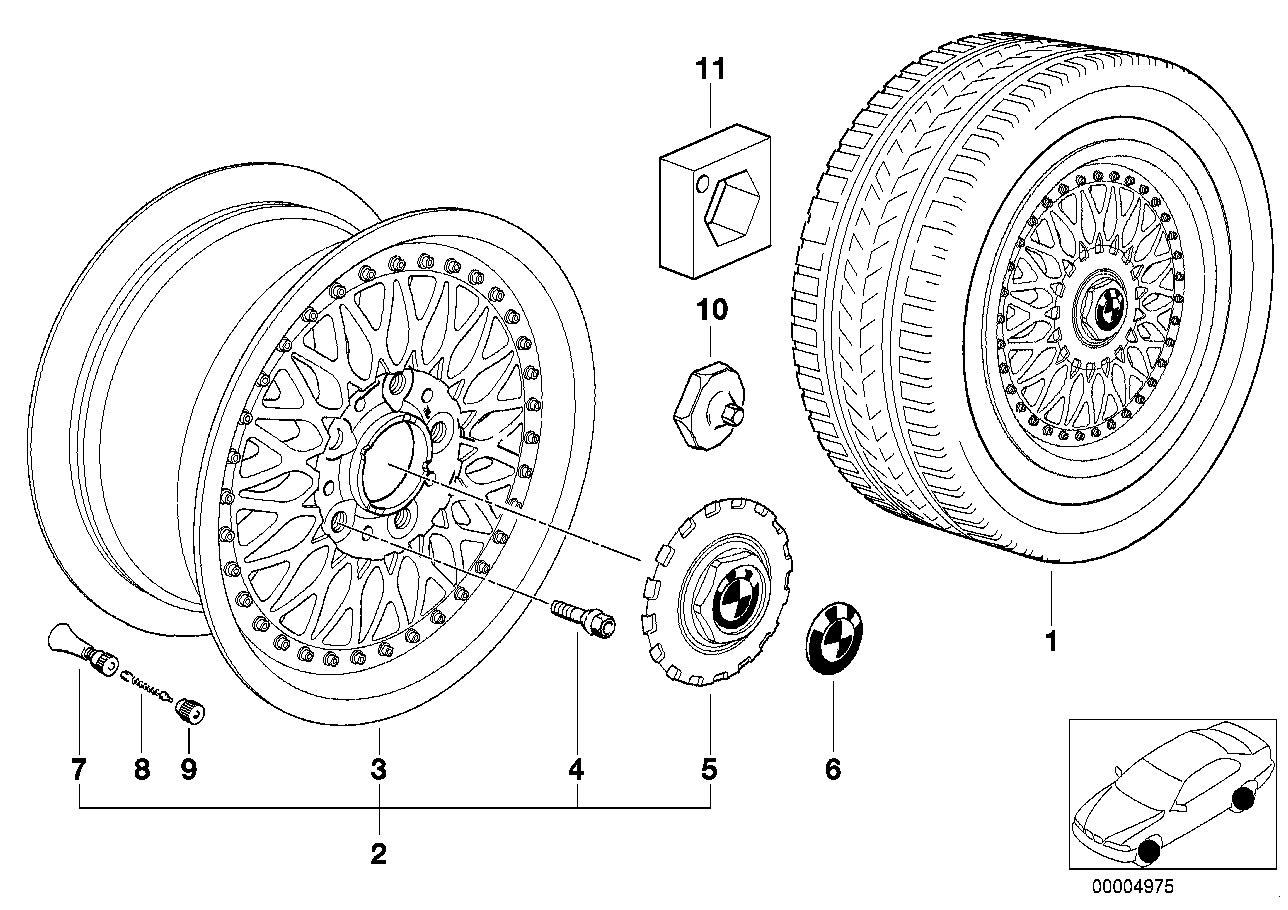 Jante composite a rayons croises (st. 5)
