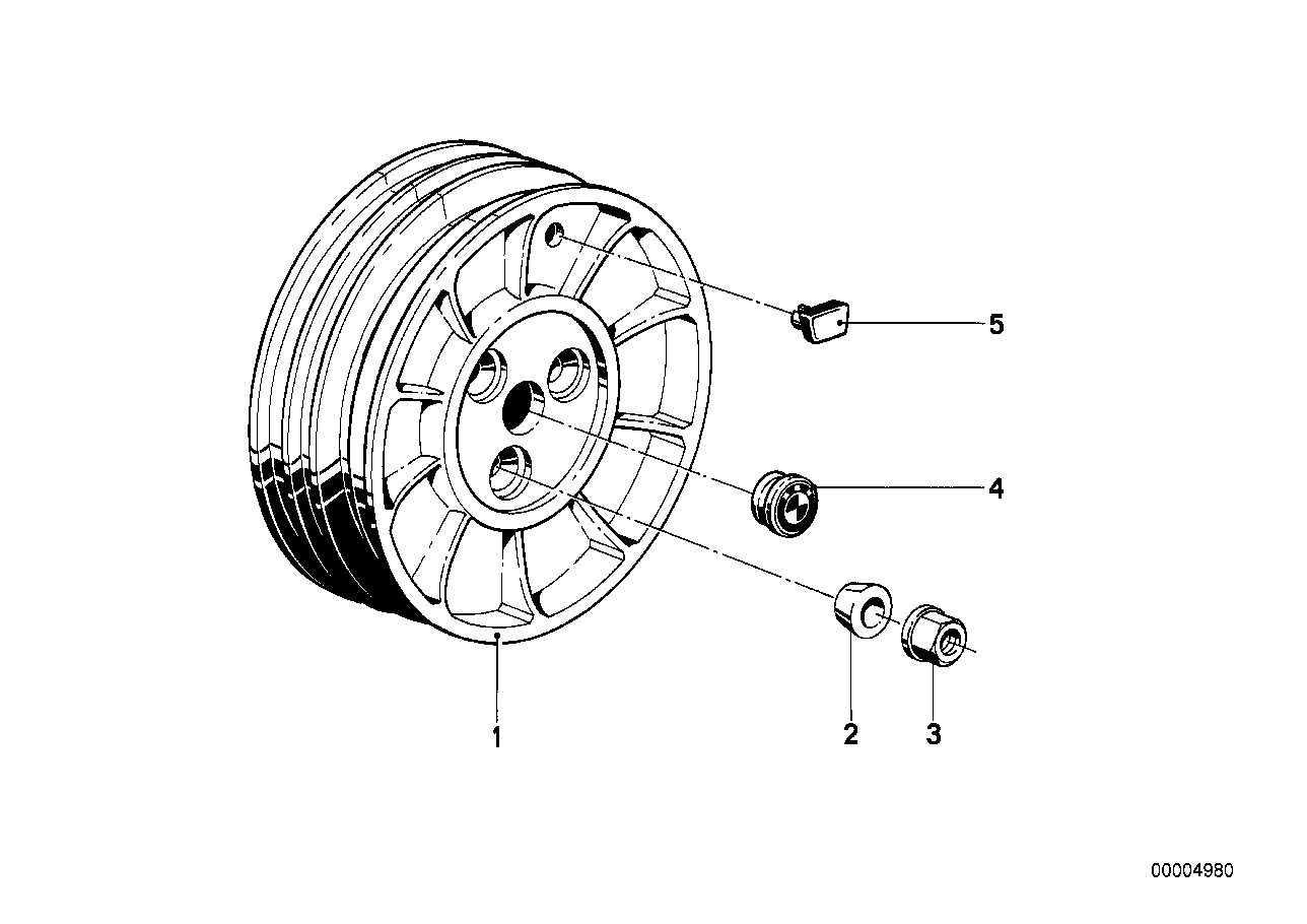 Wheel hub rear