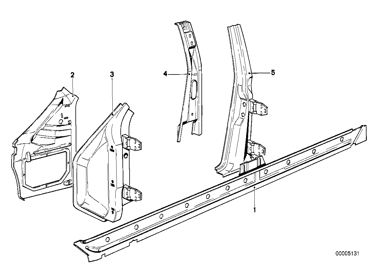 Estrutura lateral/longarinas/pilares