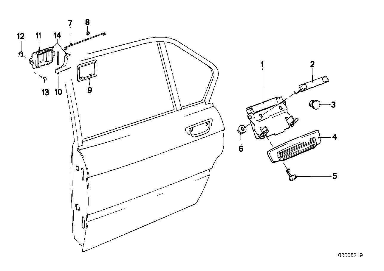 Locking system, door, rear