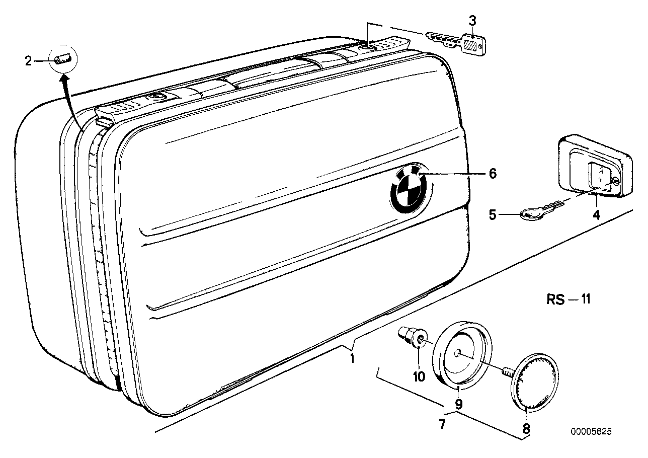 Set, Motor çantası-Siyah