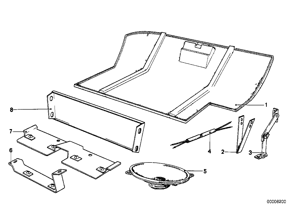 Glove box mounting parts
