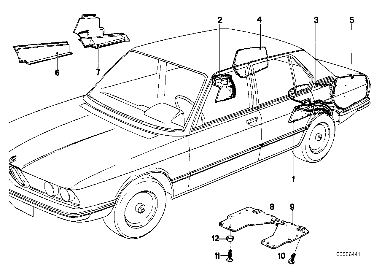 Left/right rear trunk trim panel